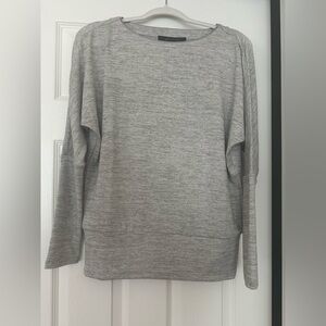 White House Black Market Gray Boxy Sweatshirt